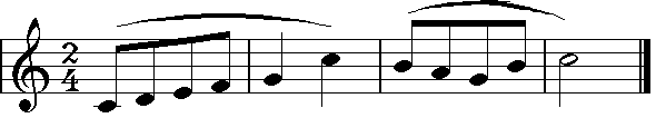 Notenbeispiel: legato