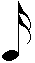 1/16Noten Sechzehntel Note