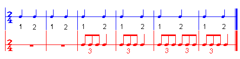 Beispiel Achteltriole