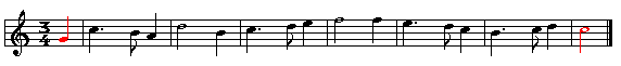 Notenbeispiel: Auftakt