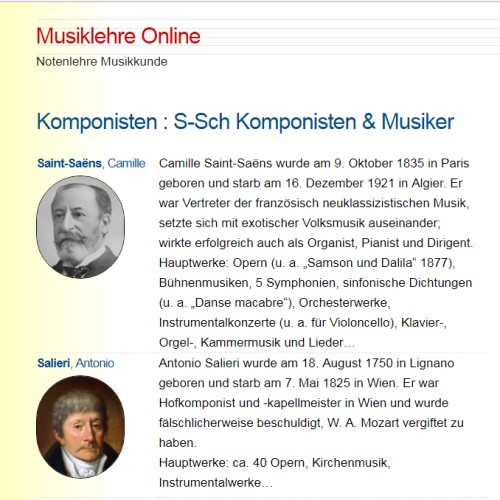 Grosser Musiker Komponist Ital 7 Buchst S-Sch Komponisten & Musiker ♫ Musiklehre Online